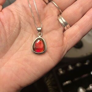 Sterling silver Ammonite necklace